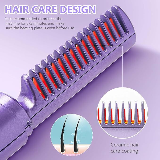 Portable Hair Straightener Comb
